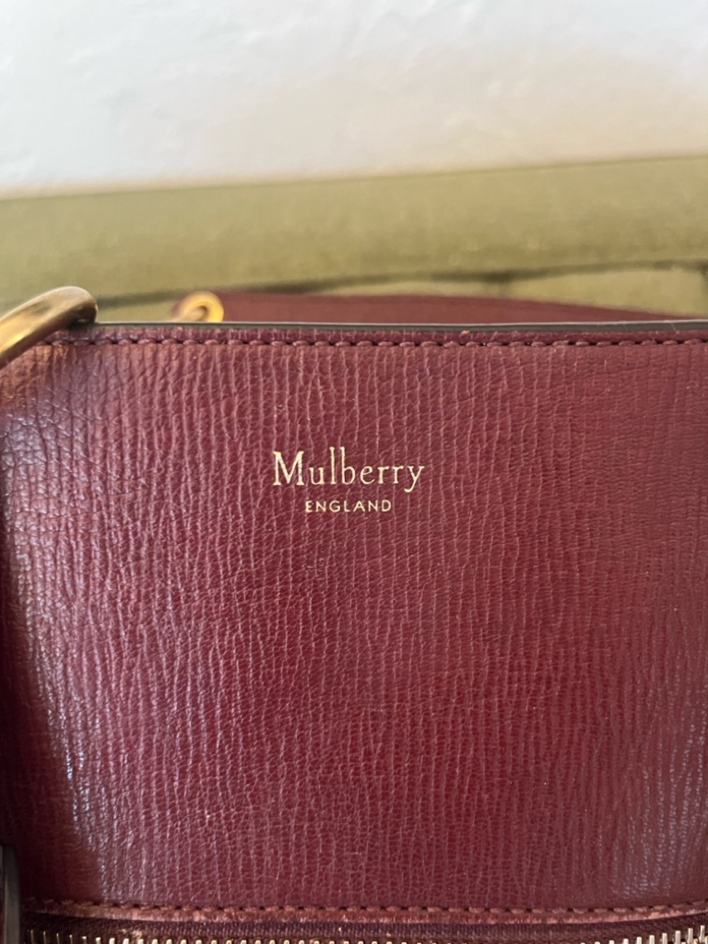 Mulberry Large Maple Tote in Burgundy Goatskin Leather. w Purple Pouch. Rare. - Picture 3 of 13